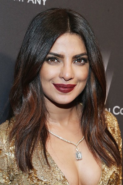 Actress Priyanka Chopra smiled at The Weinstein Company and Netflix Golden Globes Party presented with FIJI Water at The Beverly Hilton Hotel on Jan. 8 in Beverly Hills, California. 