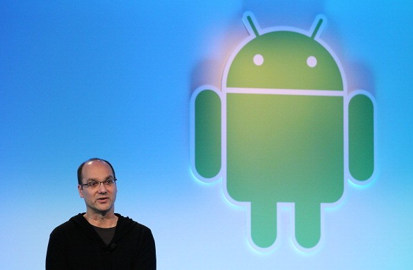Google's vice president of engineering Andy Rubin speaks during a press event at Google headquarters on February 2, 2011 in Mountain View, California. 