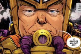M.O.D.A.A.K. is the first comic book villain inspired from Donald Trump. 