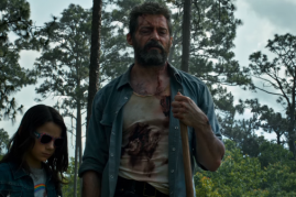 Hugh Jackman as Wolverine and Dafne Keen as X-23 in 