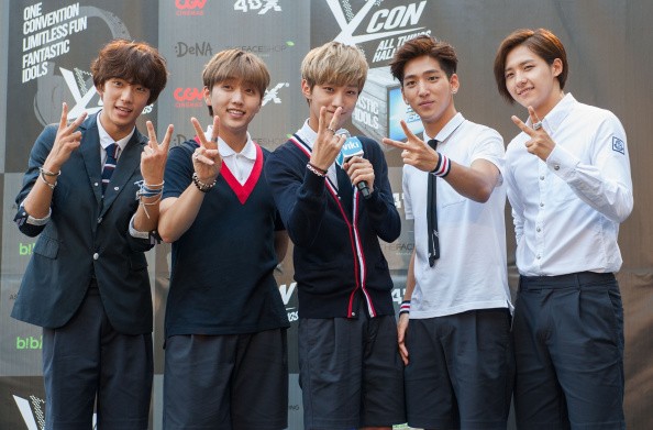 B1A4 members in attendance during the KCON 2014.