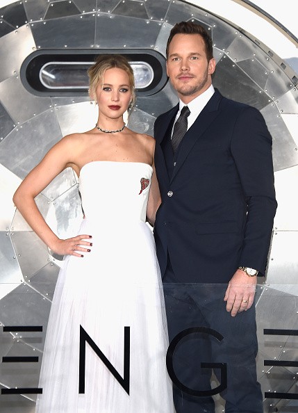Actors Jennifer Lawrence and Chris Pratt attended the premiere of Columbia Pictures' “Passengers” at Regency Village Theatre on Dec. 14, 2016 in Westwood, California. 