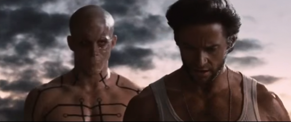 Deadpool and Wolverine fight in a scene from "X-Men Origins: Wolverine."