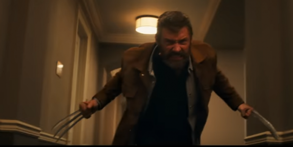 Hugh Jackman's Wolverine unleashes his claws in a scene from "Logan."