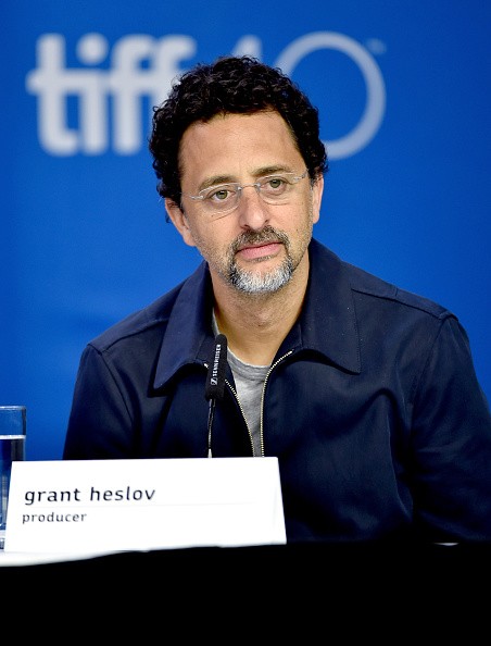 Producer Grant Heslov spoke onstage during the “Our Brand Is Crisis” press conference at the 2015 Toronto International Film Festival at TIFF Bell Lightbox on Sept. 12, 2015 in Toronto, Canada. 