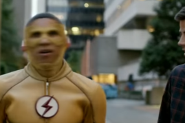 Barry Allen meets Kid Flash in a scene from 