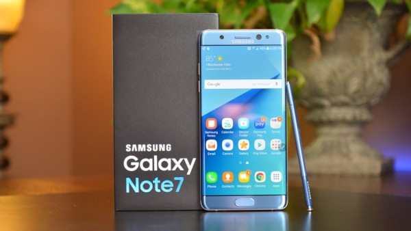 The image features the Samsung Galaxy Note 7. 