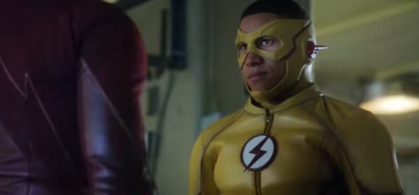 Wally West aka Kid Flash confronts Barry Allen in a scene from "The Flash" Season 3 episode 10, "Borrowing Problems From The Future."