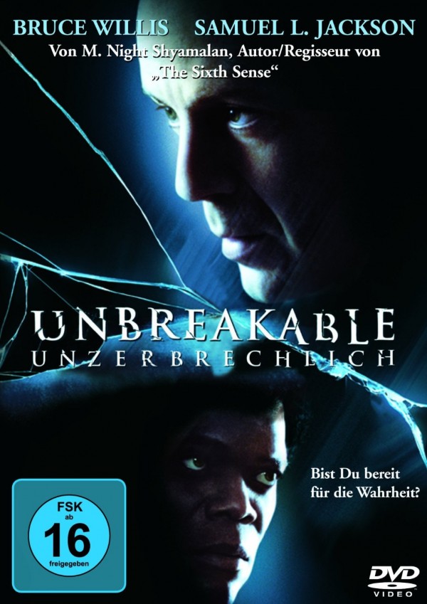 The image features the movie “Unbreakable”.