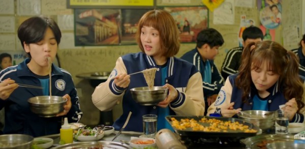 Lee Sung Kyung with Jo Hye Jung and Lee Joo Young in an episode of "Weightlifting Fairy Kim Bok Joo."