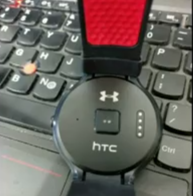 A leaked image of a prototype of HTC's Android smartwatch, the HTC Halfbeak.