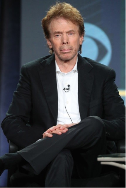 Executive producer Jerry Bruckheimer of the television show “Training Day” spoke onstage during the CBS portion of the 2017 Winter Television Critics Association Press Tour at the Langham Hotel on Jan. 9 in Pasadena, California. 