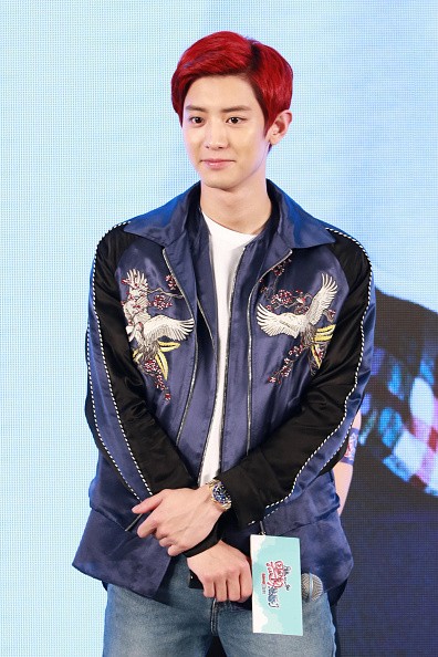 EXO's Chanyeol during the premiere of movie 'No One's Life Is Easy'.