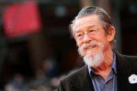John Hurt appears On The Red Carpet during The 8th Rome Film Festival at Auditorium Parco Della Musica.