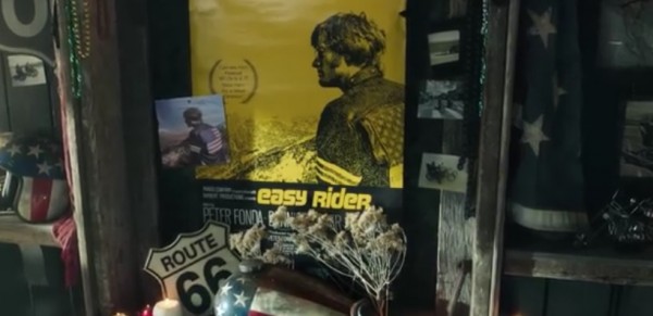 Poster for 'Easy Rider' in display for Mercedes-AMG commercial