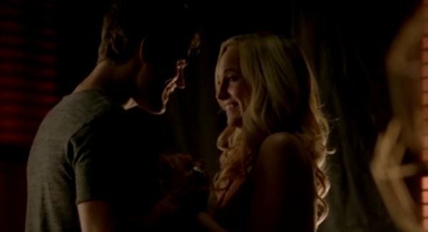 Stefan proposes to Caroline in "The Vampire Diaries" Season 8 episode 2.