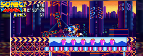 A screen cap from the "Sonic Mania" gameplay revealed in the latest episode of Sega Raw. 