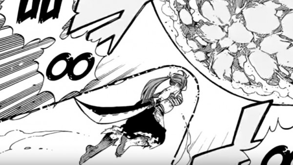 Erza directly attacks the meteor in 'Fairy Tail' 519