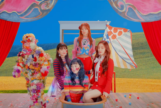 Red Velvet in "Rookie" MV, their latest title track release from their fourth mini-album of the same title. 