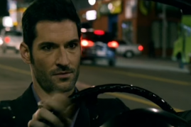 Lucifer Morningstar looks mad in a scene from 