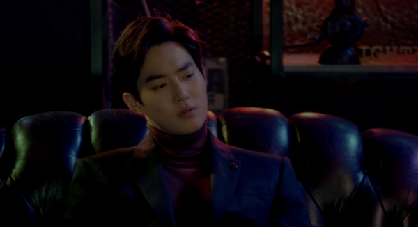 EXO's Suho in "Curtain" MV featuring pianist Song Young Joo, the last release of SM STATION for its first season.