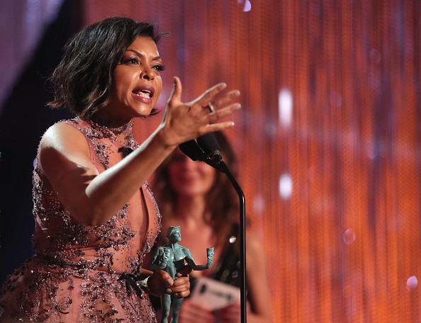 Actor Taraji P. Henson accepted the award for Cast in a Motion Picture during The 23rd Annual Screen Actors Guild Awards at The Shrine Auditorium on Jan. 29 in Los Angeles, California. 