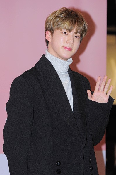 BTS member Jin during the 'Unforgettable' VIP premiere at COEX.