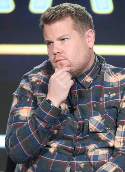 Executive producer James Corden of the television show “Carpool Karaoke” spoke onstage during the CBS portion of the 2017 Winter Television Critics Association Press Tour at the Langham Hotel on Jan. 9 in Pasadena, California. 