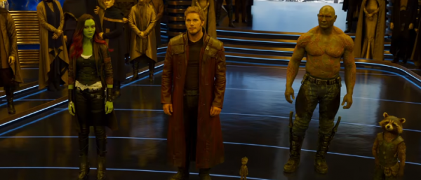 The Guardians face the villain Ayesha in the opening scene of the Super Bowl trailer for "Guardians of the Galaxy Vol. 2."