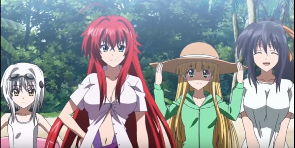 Rias Gremory and her companions in 'High School DxD'