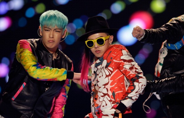BIGBANG's T.O.P and G-Dragon perform at K-Collection in Seoul.