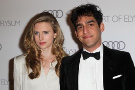 Actress Brit Marling (L) and director Zal Batmanglij attend the Art of Elysium's 6th Annual Black-tie Gala 'Heaven' at 2nd Street Tunnel on January 12, 2013 in Los Angeles, California.
