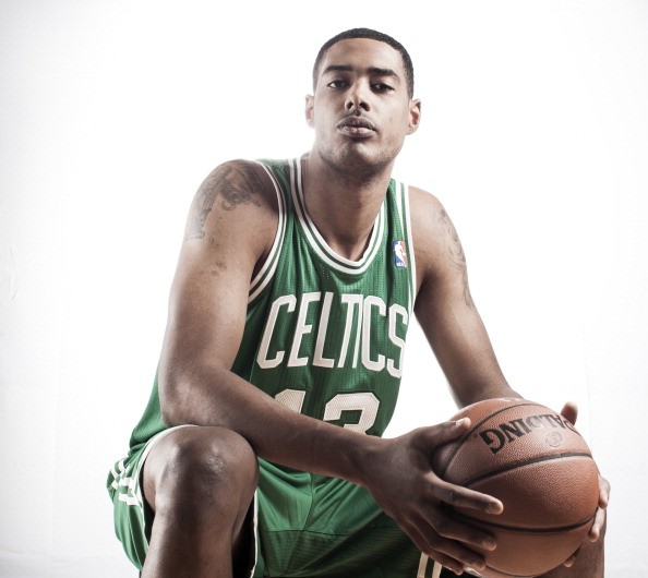 Fab Melo #13 of the Boston Celtics poses for a portrait during the 2012 NBA Rookie Photo Shoot at the MSG Training Center on August 21, 2012 in Tarrytown, New York.