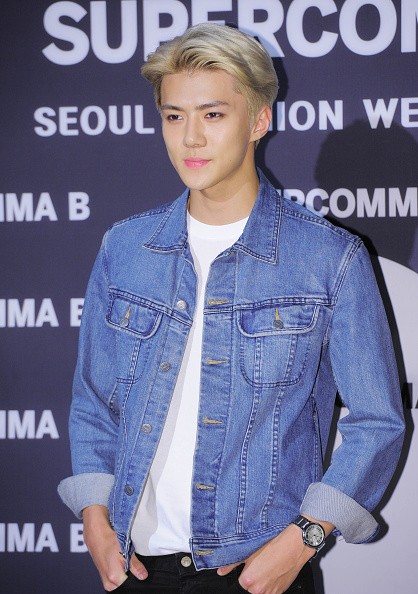 EXO's Sehun during the 2016 Hera Seoul Fashion Week - Supercomma B collection at DDP  in Seoul, South Korea. 