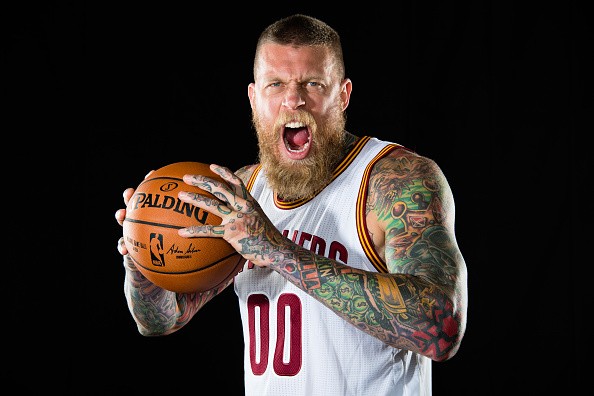 Chris Anderson #00 of the Cleveland Cavaliers during media day at Cleveland Clinic Courts on September 26, 2016 in Cleveland, Ohio.