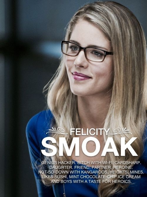 The image features Felicity Smoak of “Arrow”.