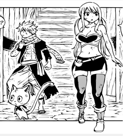 Natsu, Lucy and Happy in 'Fairy Tail' chapter 521