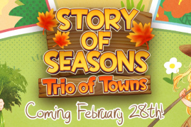 The image depicts the game “Story of Seasons: Trio of Towns”. 