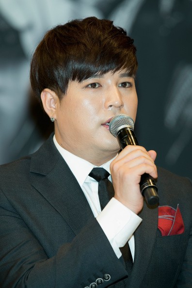 Super Junior's Shindong during the press conference for Super Junior's 7th Album 'MAMACITA' at Imperial Palace Hotel.