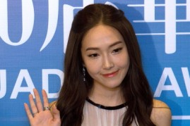 South Korean singer Jessica Jung poses after the 2013 Huading Awards Ceremony at The Venetian on October 7, 2013 in Macau, Macau.
