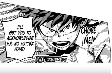 Izuku's promise for acknowledgement in 'My Hero Academia' chapter 127