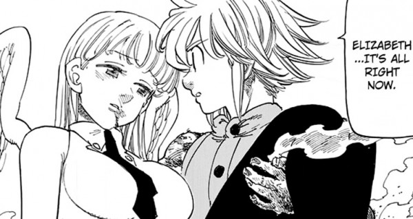 Melodias holds Elizabeth in 'The Seven Deadly Sins' chapter 207