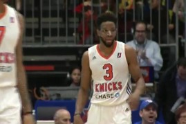 Chasson Randle with the Westchester Knicks in the NBA D-League.