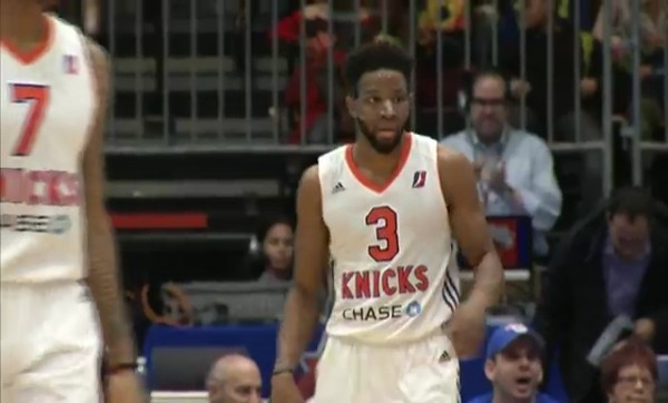 Chasson Randle with the Westchester Knicks in the NBA D-League.