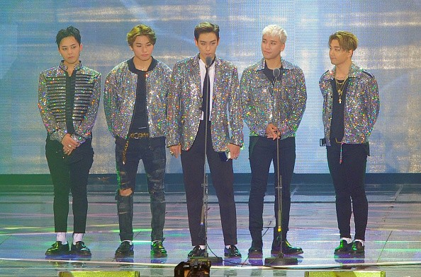 KPop group Big Bang during the 2015 Melon Music Awards.