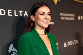 Actress Serinda Swan attends Delta Air Lines official Grammy event.