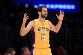 Jose Calderon during his tenure with the Los Angeles Lakers.