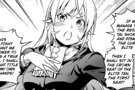 Erina declaring for First Seat in chapter 205 of 'Shokugeki no Soma'