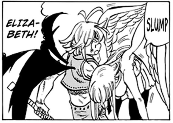 Melodias holds Elizabeth in 'The Seven Deadly Sins' chapter 209