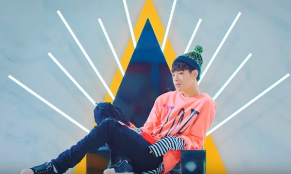 VICTON's Byungchan in the music video of their single 'I'm Fine'.